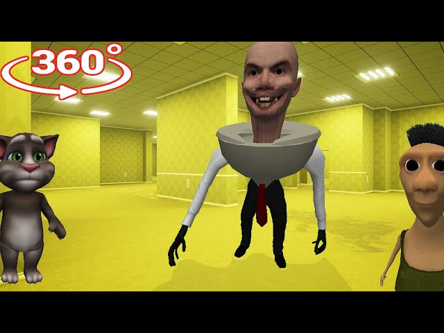 SKIBIDI TOILET MAN Chasing Us in BACKROOMS - Minecraft 360°!