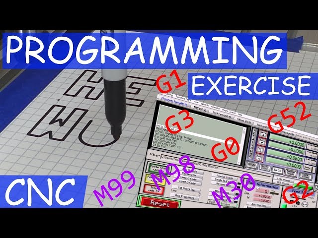 CNC Mach3 | Hand Coding Exercise | HELLO WORLD - 3 Axis Programming