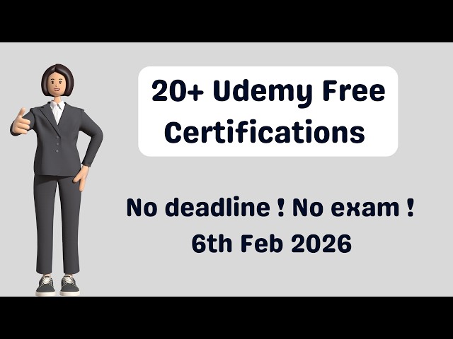 20+ FREE UDEMY COURSES WITH CERTIFICATES ! LIMITED TIME OFFER ! COUPONS MIGHT EXPIRE AT ANY TIME