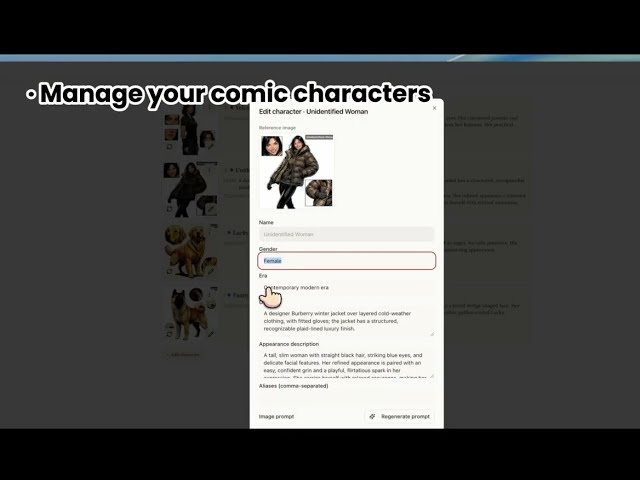 How to Manage Characters in TabStory | Create or Edit Your Comic Characters