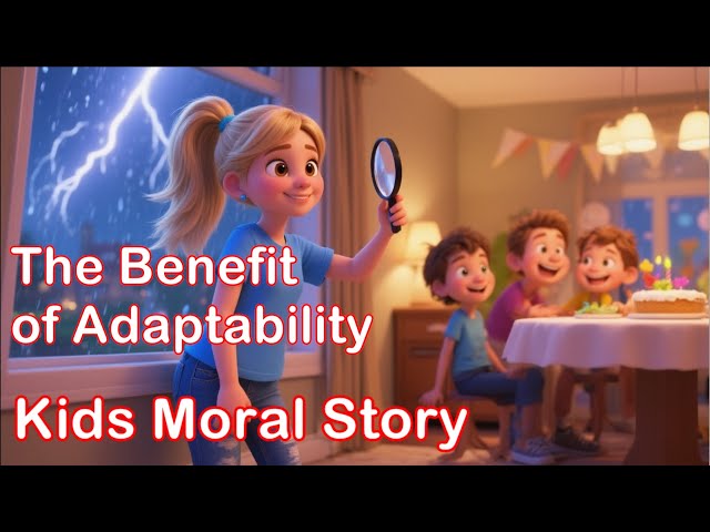 The Benefit of Adaptability | A Kids Moral Story About Changing Plans and Finding Joy 🎂🔍✨