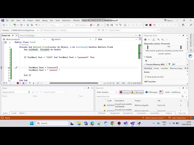 Visual basic coding for beginners