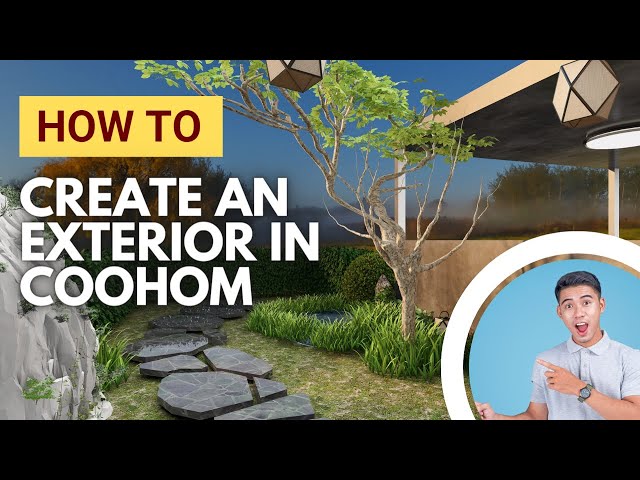 HOW to Create Exterior in Coohom, Exterior Render for Multi-Level Design.