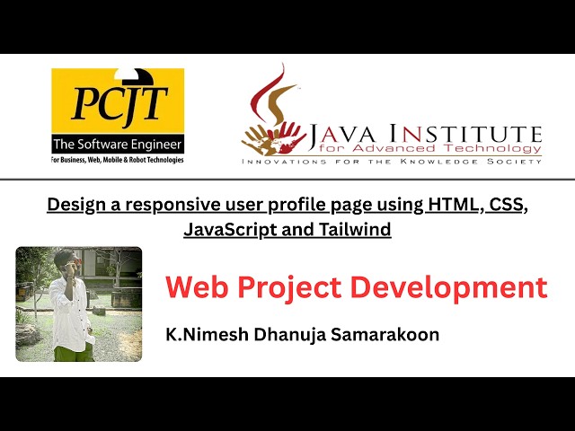 Design a responsive user profile page using HTML, CSS, JavaScript and Tailwind