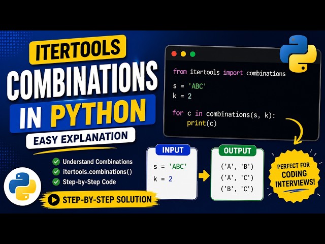 itertools.combinations() in Python | Easy Explanation