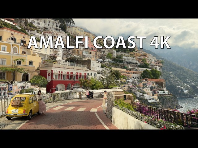 Amalfi Coast Morning Drive - 4K60FPS - Seaside Paradise of Positano & Amalfi Italy