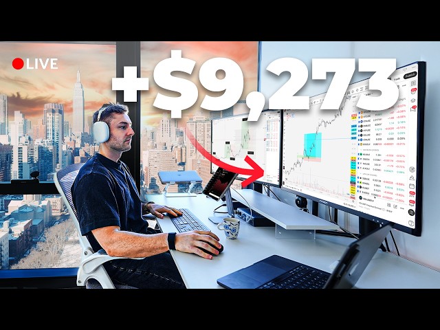 LIVE DAY TRADING - How I Profit $9,273 Risking $2k (My 10x Strategy)