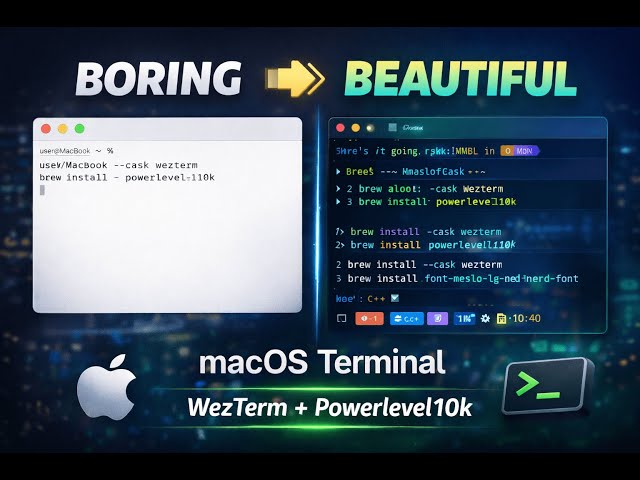 My Ultimate macOS Terminal Setup 🚀 | WezTerm + Powerlevel10k (2026 guide)