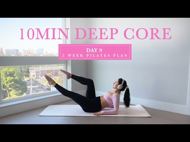 10MIN Toned Abs & Strong Deep Core Pilates //  DAY 9 - 2 Week Pilates Challenge // madeleineabeid