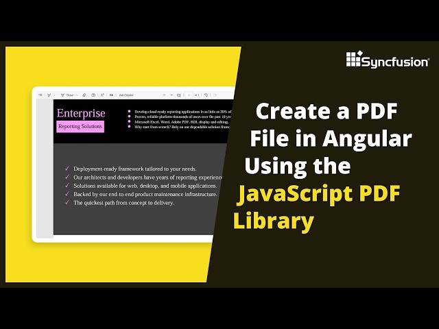 Create a PDF File in Angular Using the JavaScript PDF Library