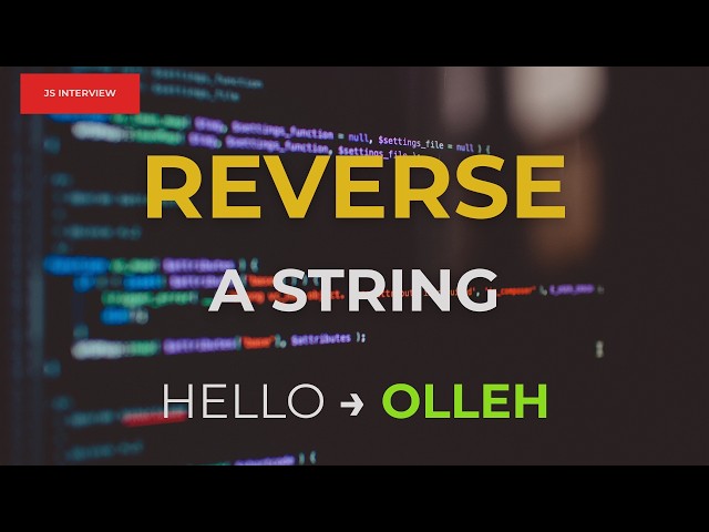 Reverse Each Word in a String in JavaScript | JS Interview Question