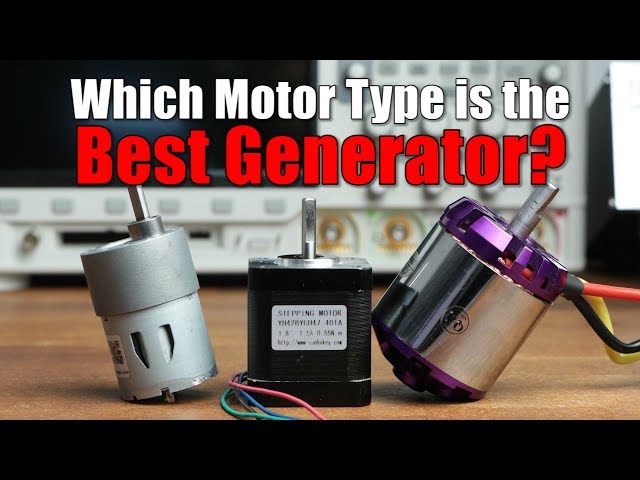 Which Motor Type is the Best Generator? || DC, BLDC or Stepper? (Experiment)