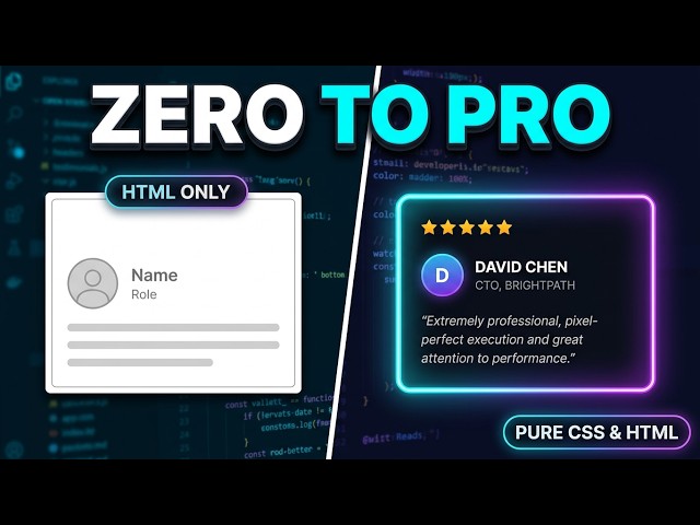 How to Create a Modern Testimonials Section with HTML & CSS | Responsive Web Design