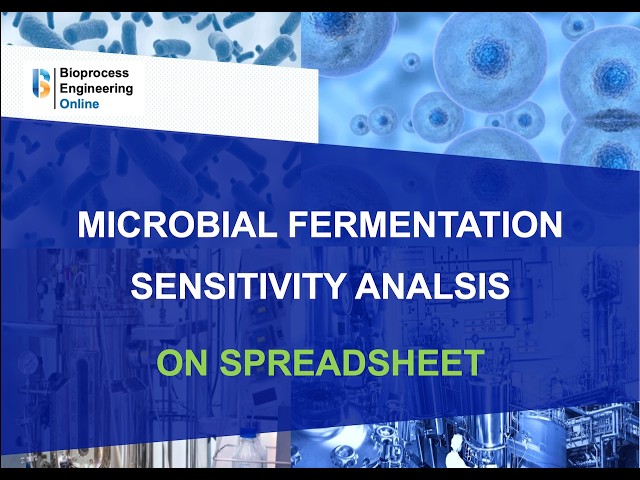 Microbial fermentation sensitivity analysis on spreadsheet