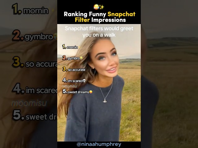 Ranking The Funniest Snapchat Filter Impressions ✨ #filter #tiktokviral