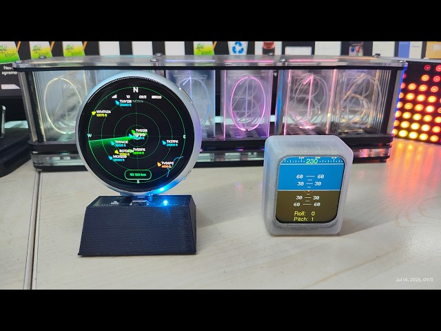 Capsule Radar Code by kirtash on #Waveshare ESP32-S3 1.75" AMOLED + My PCB and 3D Cradle by #Hayri