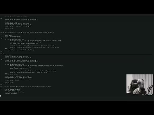 Compiler construction. First steps towards dynamic stack allocation.