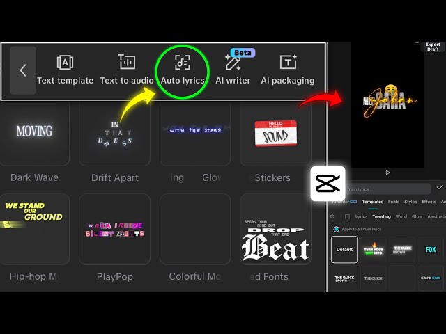 CapCut Auto Lyrics Edit Tutorial | Auto Lyrics Tutorial in Capcut