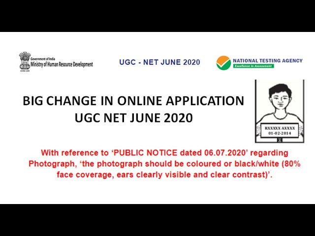 Photograph Issues for NTA UGC NET JUNE 2020