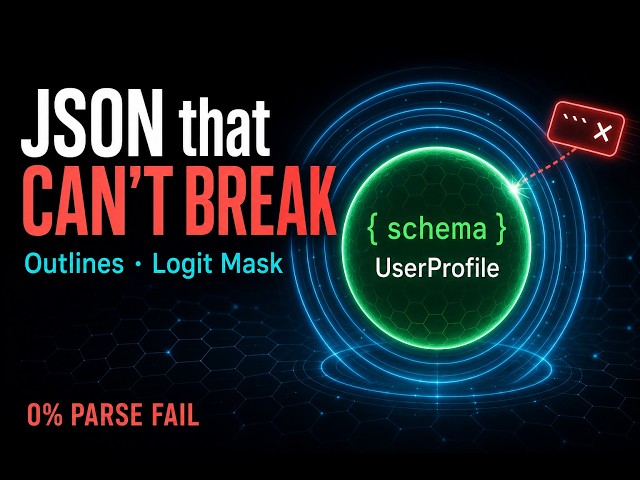 JSON That Can't Break — Outlines Logit Masking (0% Parse Errors) | Datacode With Sharad