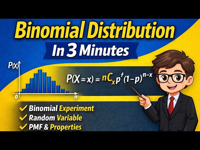 Binomial Distribution Made Easy | PMF, Properties & Solved Example.