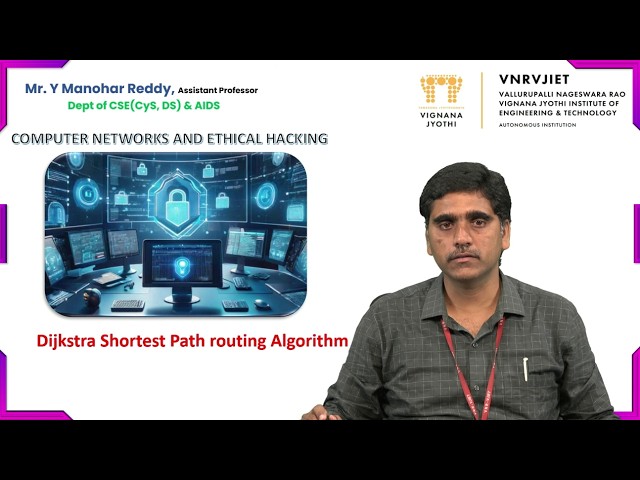Dijkstra Shortest path routing Algorithm by Mr. Y Manohar Reddy
