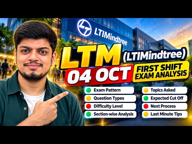 LTIMindtree 04 Oct Exam Big Change | LTM Exam Analysis | LTIMindtree SVAR Test | LTIMindtree Cut Off