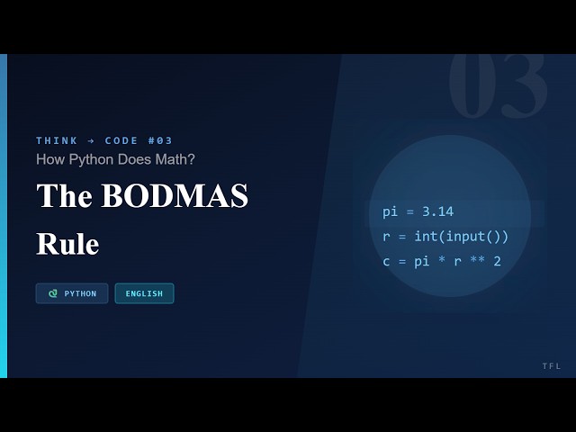 Python Math & BODMAS Explained: Powers, Division & Modulo | The First Loop (English)
