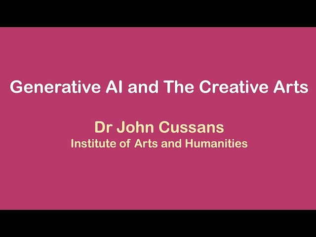Generative AI and the Creative Arts