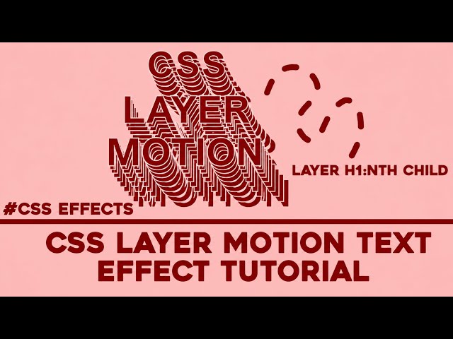 CSS Layer Motion Text Effect ✨ #css#html#animation#frontend#csseffects#codeio