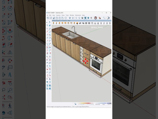 SketchUp Tutorial ⚡️ The fastest and easiest way to model kitchen cabinets in SketchUp a few clicks!