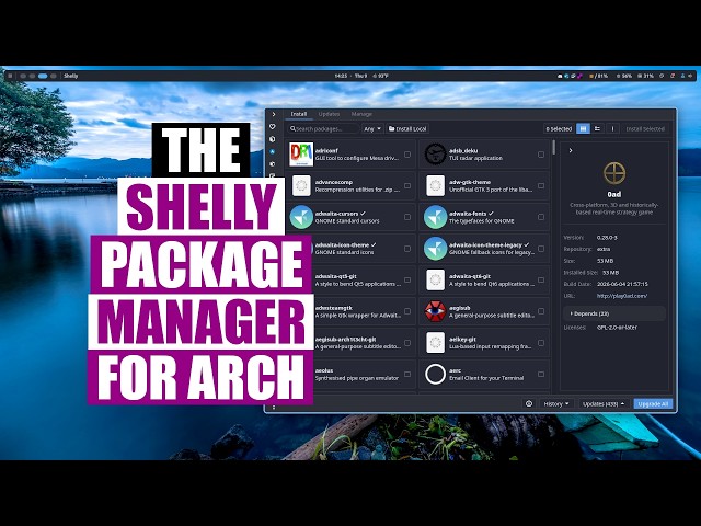 Shelly Is A GUI Package Manager For Arch Linux