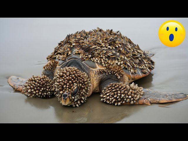 Barnacle Removal from Sea Turtles | Satisfying Turtle Rescue & Cleaning Compilation