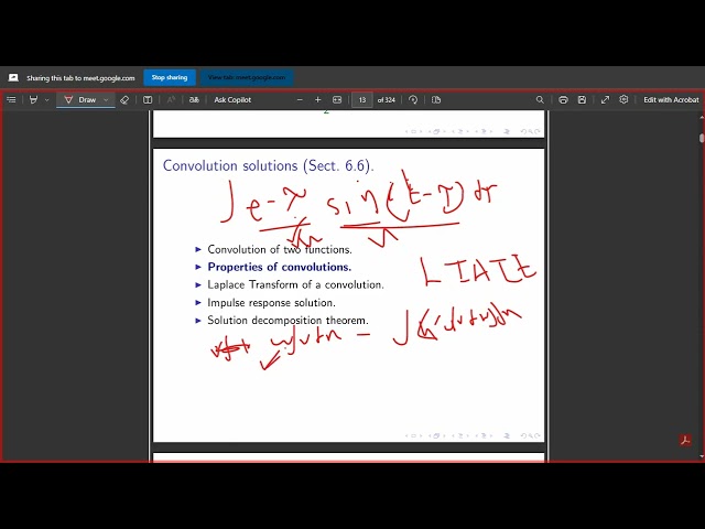 Lec 10  Convolution using integral method