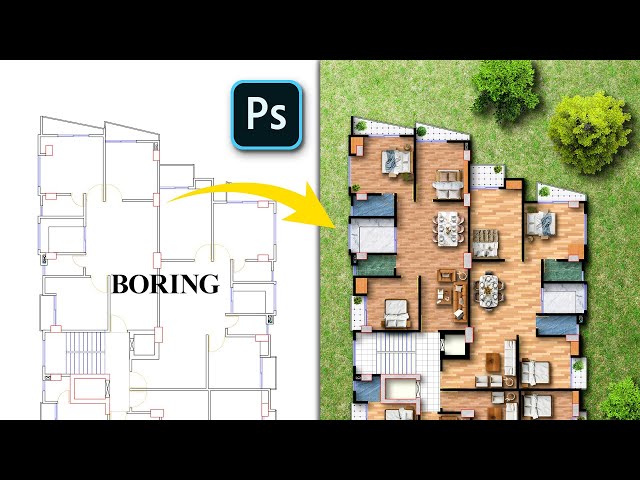 Make Floorplan Interesting using Photoshop | Bangla Tutorial