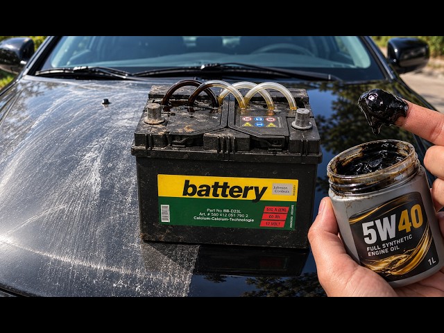 Pour used oil into an old battery—and the oil will become clean! The secret that dealers are keeping