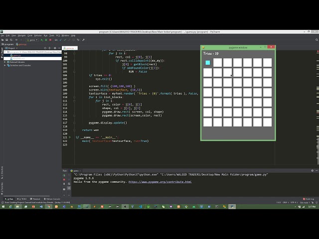 python for game development | python project