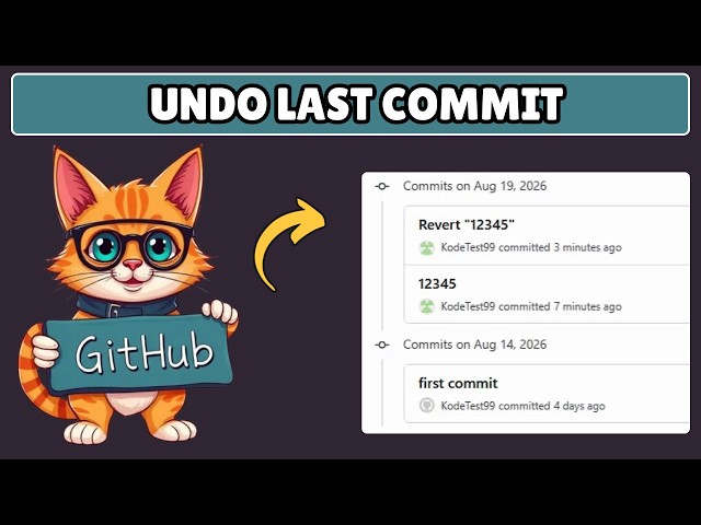 How to Undo Last Commit in Github after Push