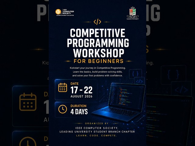 Competitive Programming Workshop for Beginners | Day 2: STL Intro | IEEE CS LU SBC