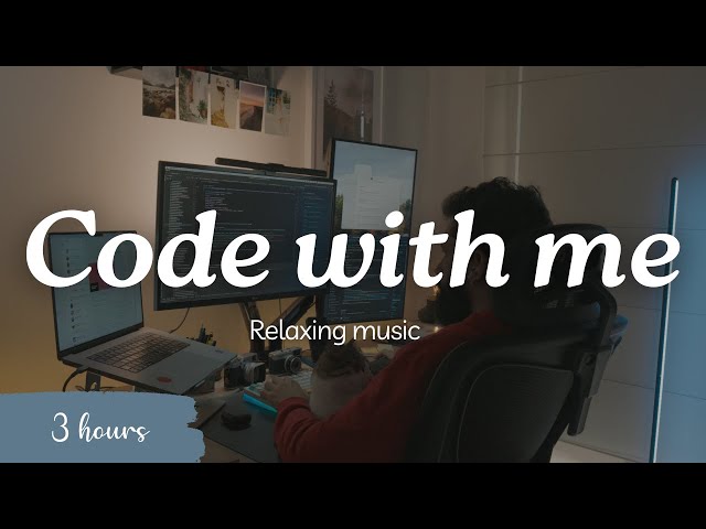 Code and Study With Me - 3 Hours - Relaxing Music - Pomodoro