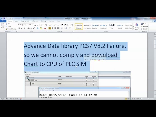 Solve problem CFC Chart comply and download of PCS7 V8.2 Failure