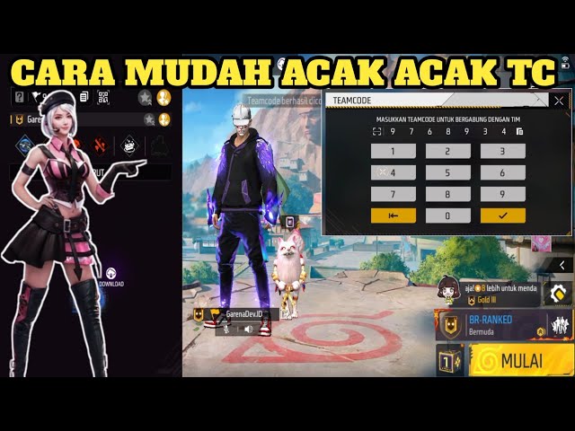 CARA ACAK ACAK TIM CODE MASUK ROM RANDOM || CARA ACAK ACAK TC FREE FIRE TERBARU MUDAH