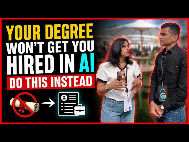 Why Your Degree Won't Get You Hired in AI,  Do This Instead.