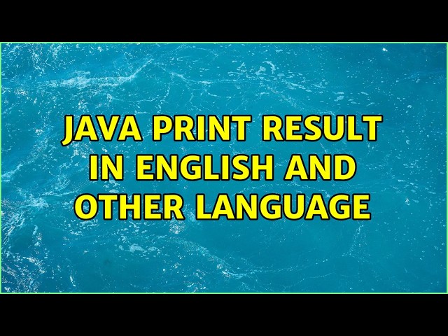 java print result in english and other language