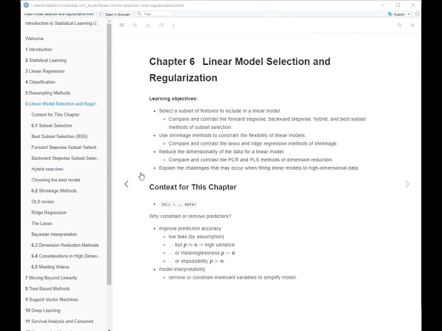 ISLR: Resampling Methods Part 2 & Linear Model Selection and Regularization Part 1 (islr04 5 6)