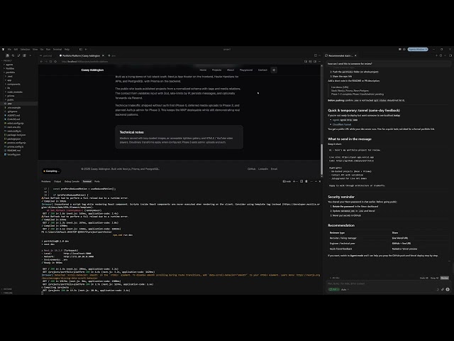 Full-Stack developer page