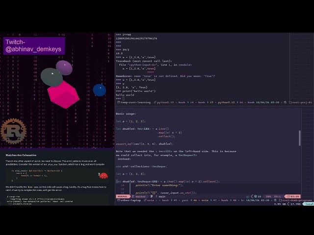 Completing my silly Rust practice program! 🏳️‍🌈 | 18062026 |