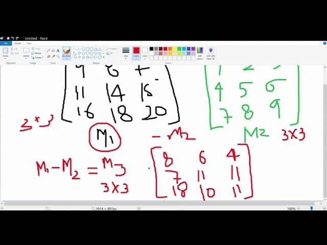 MatricsSubtraction(class12)