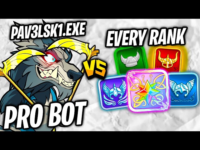 1 Pro Bot vs EVERY Rank in Brawlhalla, WHO CAN WIN?
