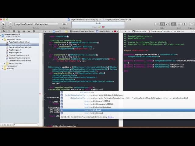 UIPageView Tutorial - Xcode 4.5.1